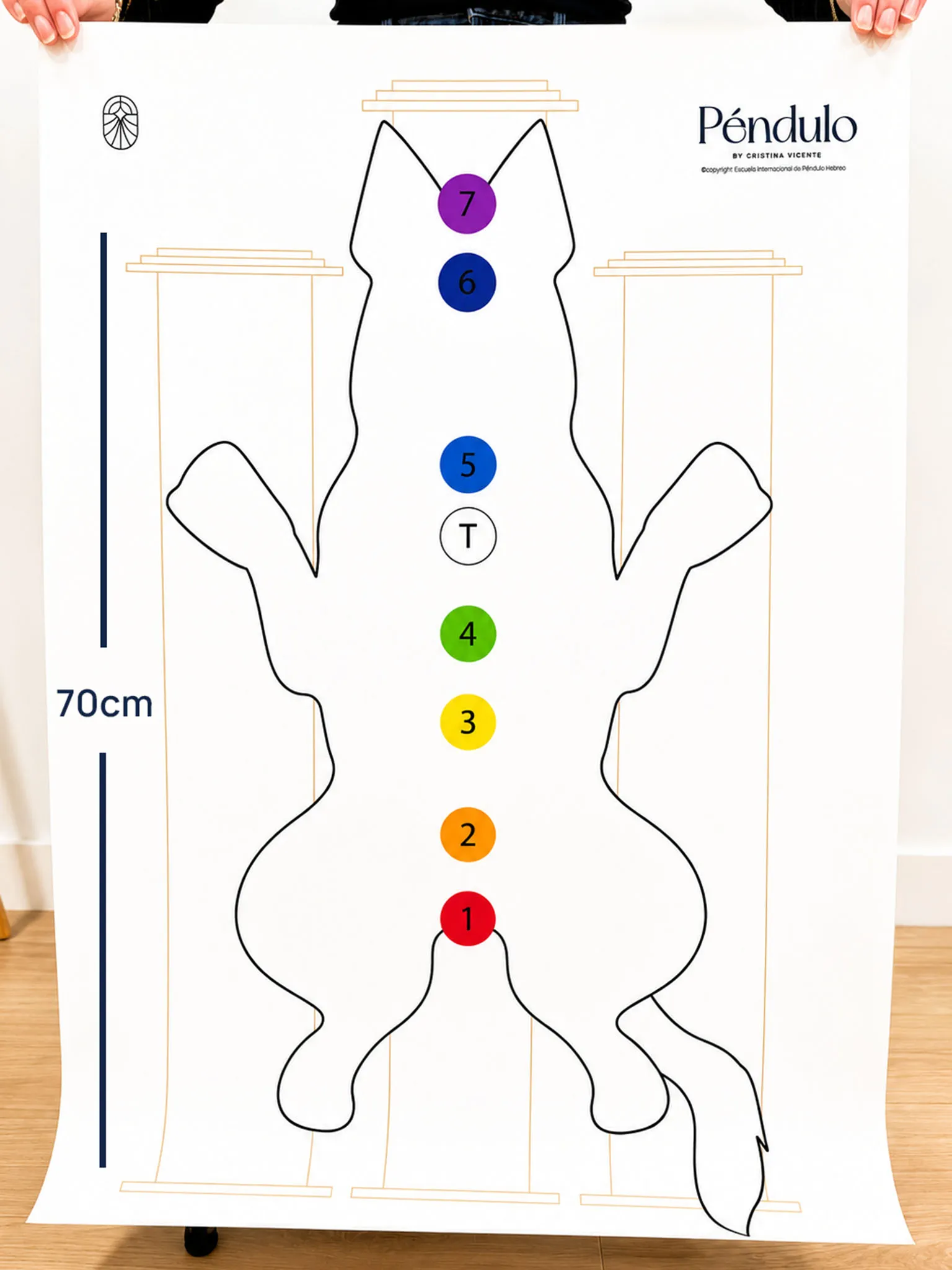 silueta perro chakras pendulo by cristina vicente